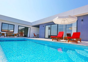 A stunning contemporary villa with views towards the sea at Patara.