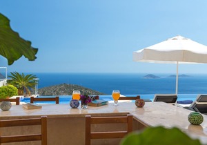 Exceptionally spacious villa with one of the best views in Kalkan