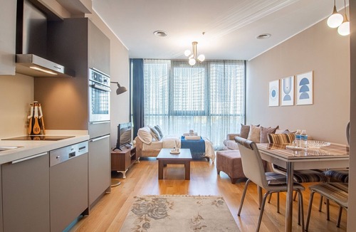 Bagcilar Apartment | A bright and stylish studio in Batışehir Göztepe, offering modern amenities, a fully equipped kitchen, and seamless access to central Istanbul. Perfect for solo travelers or couples seeking comfort and convenience.