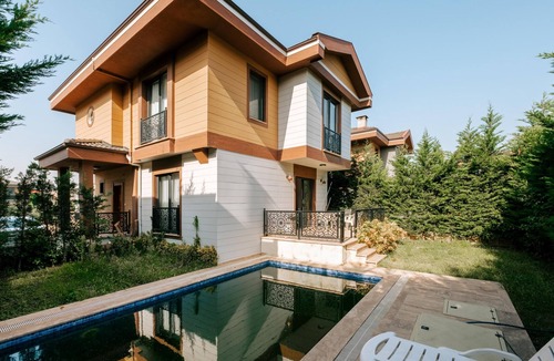 Sile Villa | Chic Villa w Pool, Garden, Fireplace in Sile