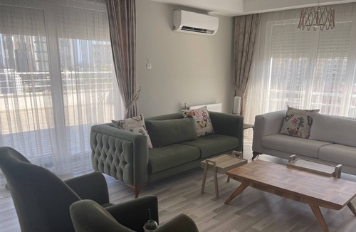 Esenyurt Apartment | Large apartment security, swimming pool, gym. terser. 4 air condition.