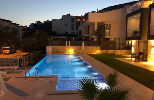 Kalkan Apartment | Stone House Aparts Dublex 3 plus1 mit Meerblick und Jakuzzi Kalkan No 6