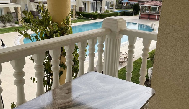 3 bedroom beach front holiday home with shared pool and seaviews