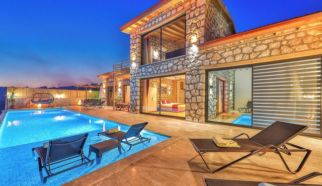 Sea View 4 Bedroom Villa in Patara Private with Indoor and Outdoor Pool