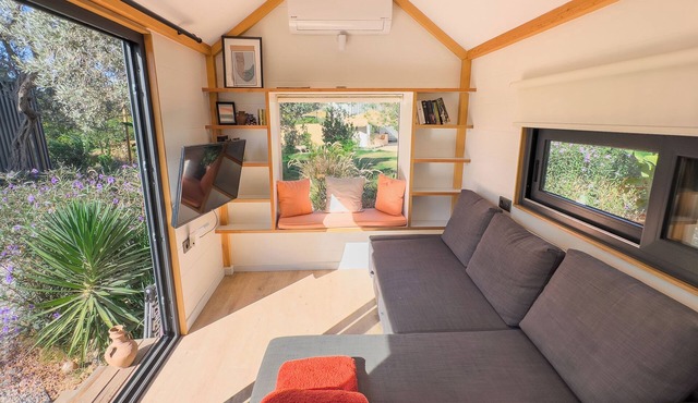 SkyCam Doğa Manzaralı Kabinde Jakuzi & Yoga (Nest Tinyhouse)