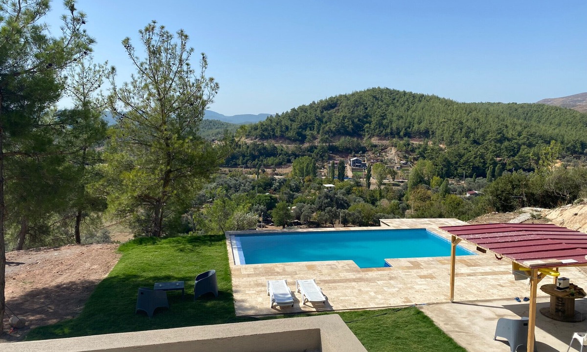 Karaoz House | Stonehouse w Fireplace, Pool and Backyard in Izmir