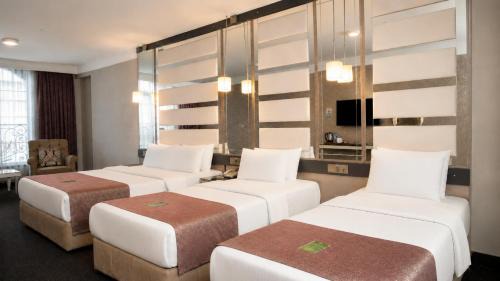 Family Room with 1 King Bed + 2 Single Beds